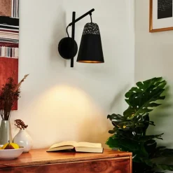 Luminaires Scandinaves-hofstein Applique murale Juvansbo Noir, 1 lumière