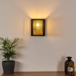 Lampes Dorées-hofstein Applique murale Kabul Noir, 1 lumière