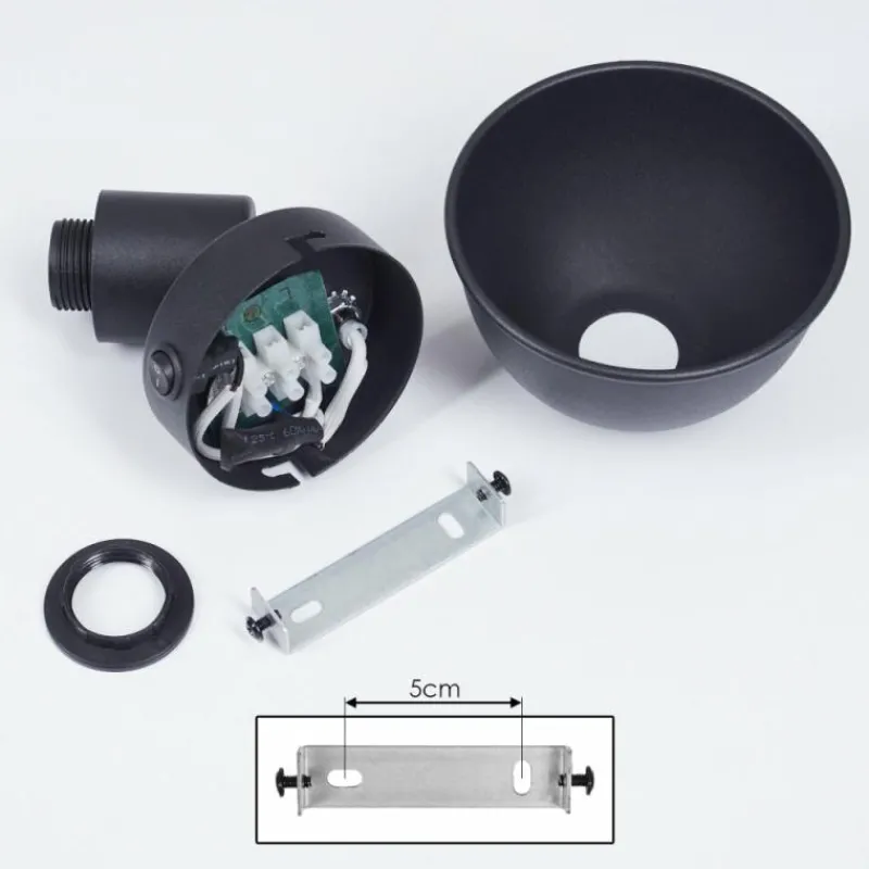 Lampes Industrielles-hofstein Applique murale Kansela Noir, 1 lumière