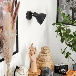 Lampes Industrielles-hofstein Applique murale Kansela Noir, 1 lumière