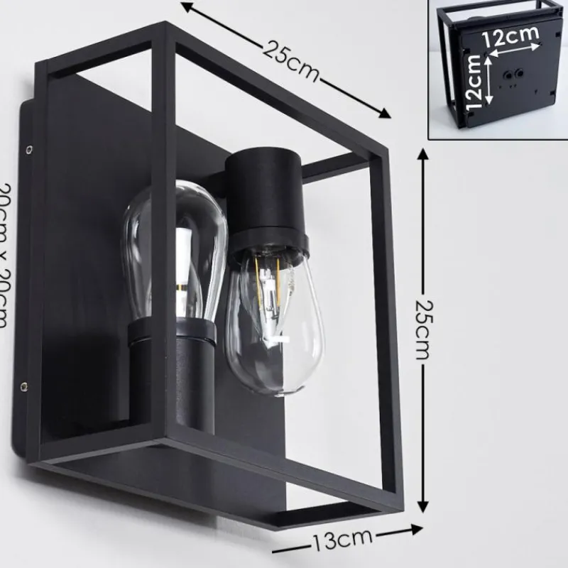 hofstein Applique murale Karlsborg Noir, 2 lumières