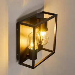 hofstein Applique murale Karlsborg Noir, 2 lumières