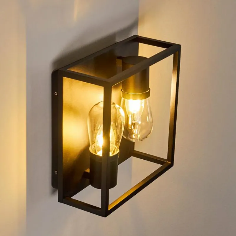 hofstein Applique murale Karlsborg Noir, 2 lumières