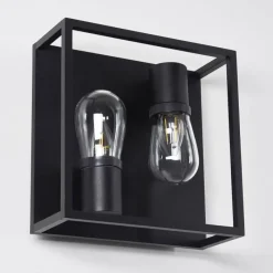 hofstein Applique murale Karlsborg Noir, 2 lumières