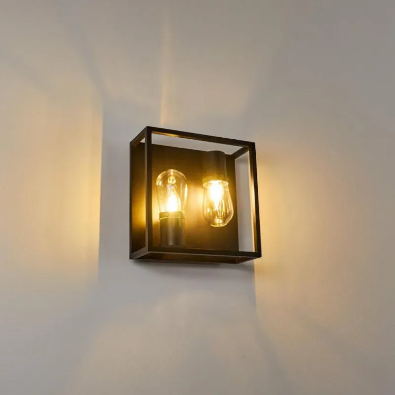 hofstein Applique murale Karlsborg Noir, 2 lumières