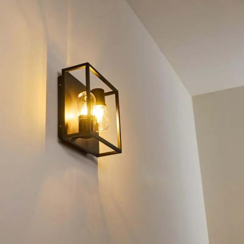 hofstein Applique murale Karlsborg Noir, 2 lumières