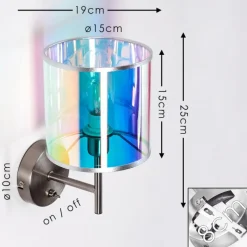 hofstein Applique murale Kaunas Nickel mat, 1 lumière