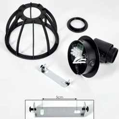 Lampes Industrielles-hofstein Applique murale Kaurila Noir, 1 lumière