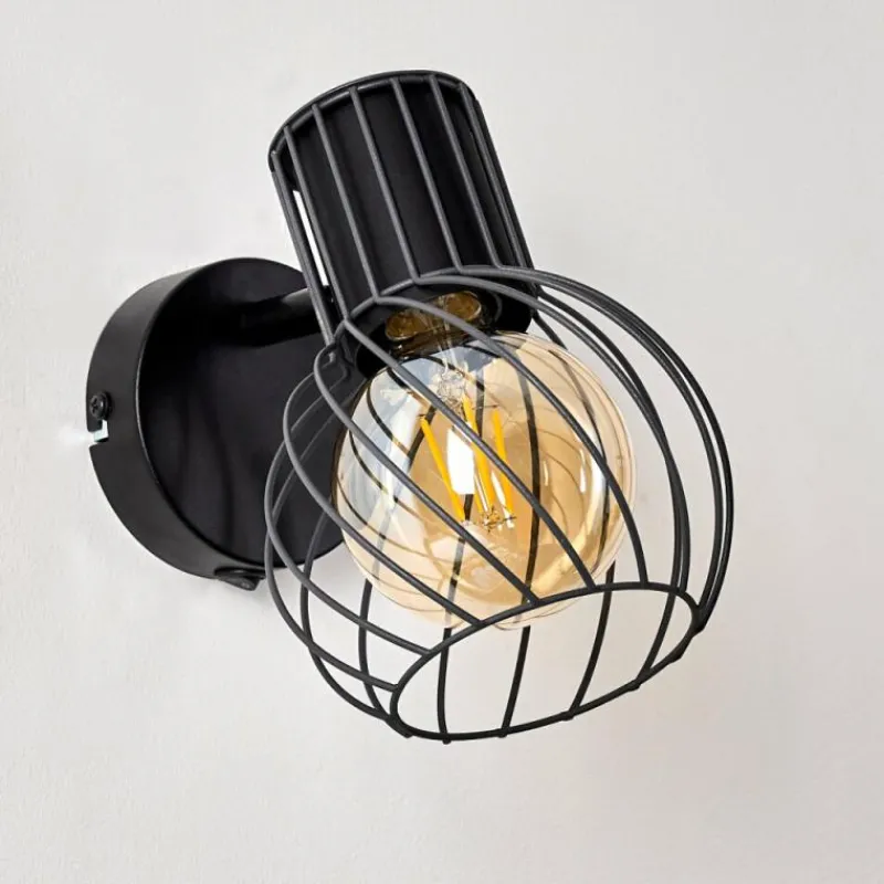 hofstein Applique murale Kenia Gris, Noir, 1 lumière