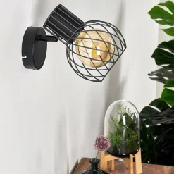 hofstein Applique murale Kenia Gris, Noir, 1 lumière