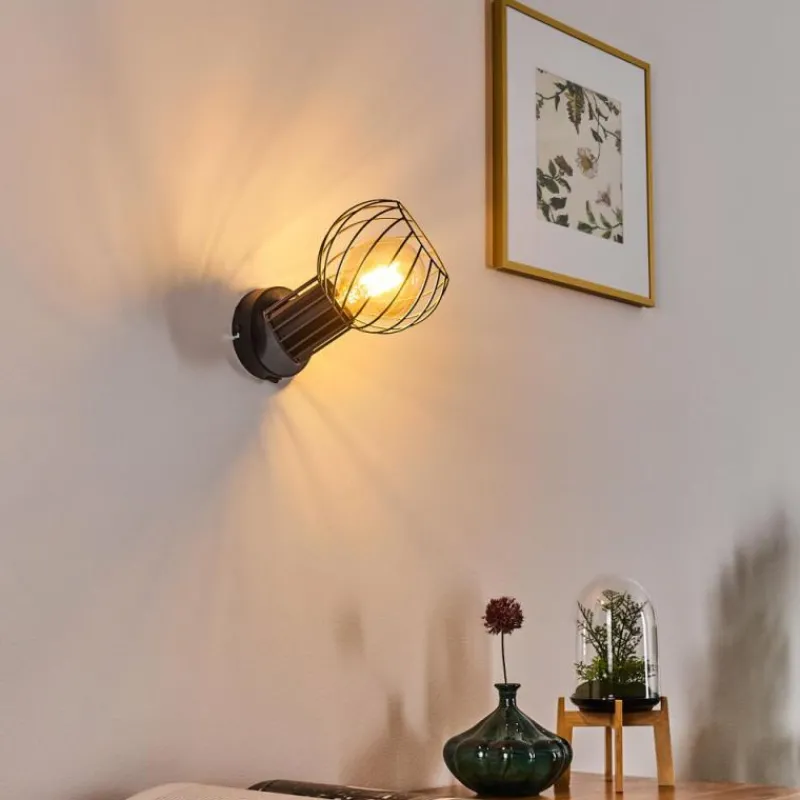 hofstein Applique murale Kenia Gris, Noir, 1 lumière