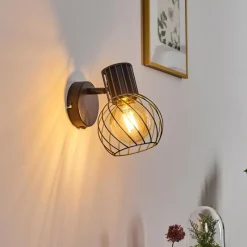 hofstein Applique murale Kenia Gris, Noir, 1 lumière