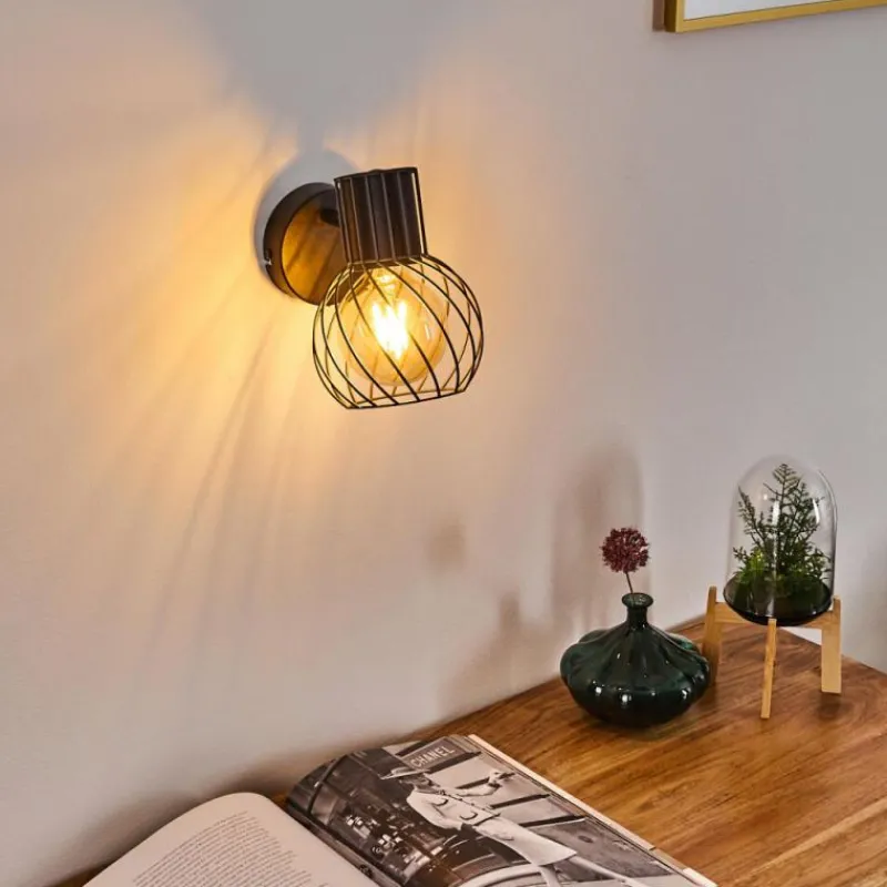 hofstein Applique murale Kenia Gris, Noir, 1 lumière