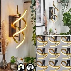 hofstein Applique murale Khovet LED Noir, 1 lumière