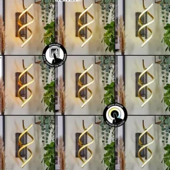 hofstein Applique murale Khovet LED Noir, 1 lumière