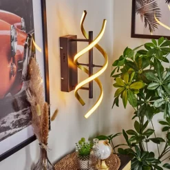 hofstein Applique murale Khovet LED Noir, 1 lumière