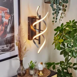 hofstein Applique murale Khovet LED Noir, 1 lumière