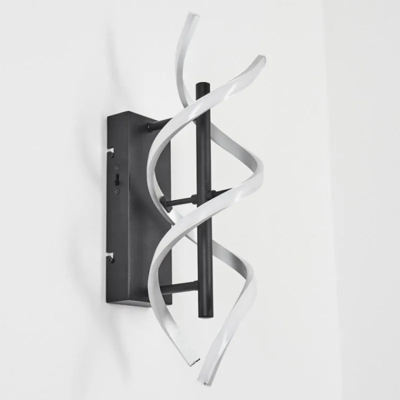 hofstein Applique murale Khovet LED Noir, 1 lumière