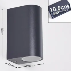 hofstein Applique murale Kingstown LED Anthracite, 1 lumière