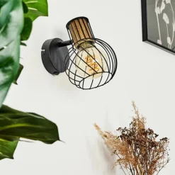 Lampes Vintages & Rétros-hofstein Applique murale Kolfer Noir, 1 lumière