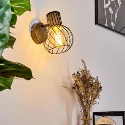 Lampes Vintages & Rétros-hofstein Applique murale Kolfer Noir, 1 lumière