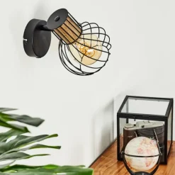 Lampes Vintages & Rétros-hofstein Applique murale Kolfer Noir, 1 lumière