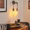 Lampes Vintages & Rétros-hofstein Applique murale Kolyma Gris, 2 lumières