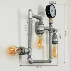 Lampes Industrielles-hofstein Applique murale Kolyma Gris, 3 lumières