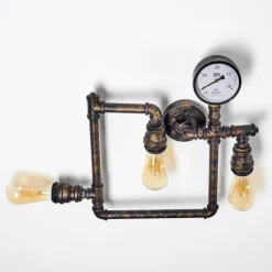 Lampes Dorées-hofstein Applique murale Kolyma Noir doré, 3 lumières