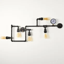 Lampes Dorées-hofstein Applique murale Kolyma Noir doré, 5 lumières