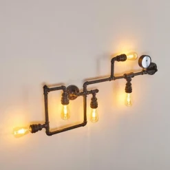 Lampes Dorées-hofstein Applique murale Kolyma Noir doré, 5 lumières