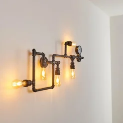 Lampes Dorées-hofstein Applique murale Kolyma Noir doré, 5 lumières