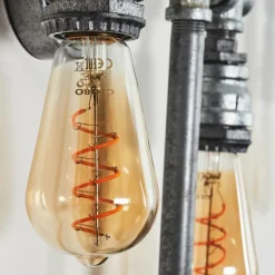 Lampes Industrielles-hofstein Applique murale Kolyma Noir, Argenté, 5 lumières