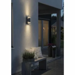 Luminaires Konstsmide Applique murale Konstsmide Potenza LED Anthracite, 2 lumières
