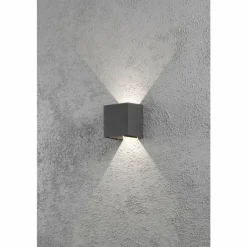 Luminaires Konstsmide Applique murale Konstsmide Cremona LED Anthracite, 2 lumières