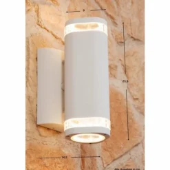 Luminaires Konstsmide Applique murale Konstsmide Blanc, 2 lumières