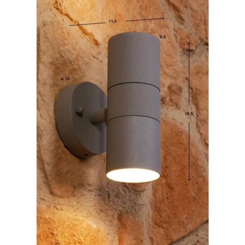 Luminaires Konstsmide Applique murale Konstsmide MODENA Gris, 2 lumières