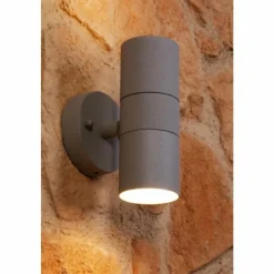Luminaires Konstsmide Applique murale Konstsmide MODENA Gris, 2 lumières