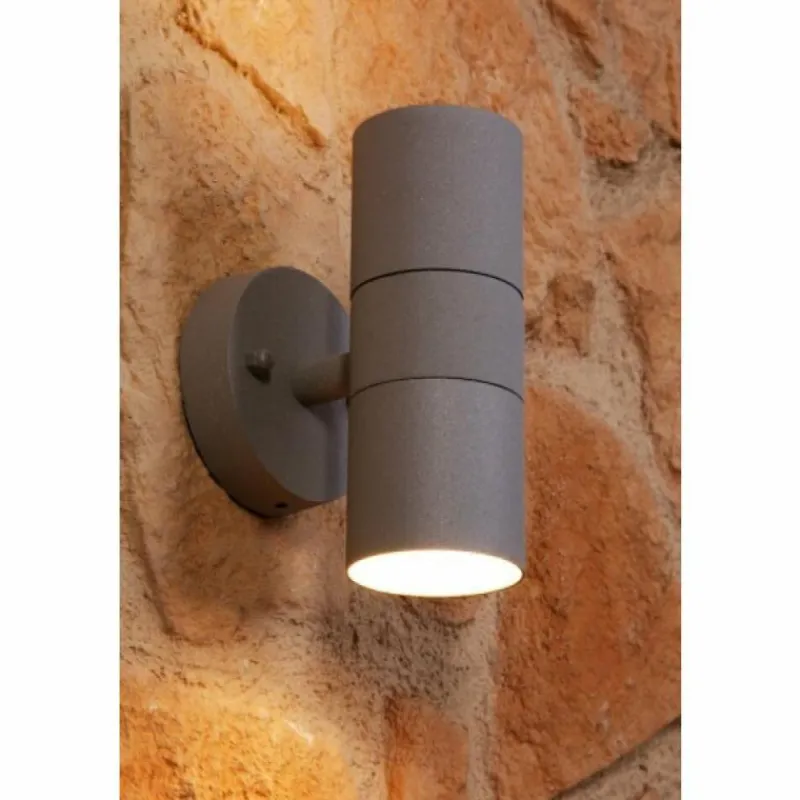Luminaires Konstsmide Applique murale Konstsmide MODENA Gris, 2 lumières