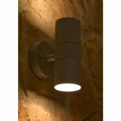Luminaires Konstsmide Applique murale Konstsmide MODENA Gris, 2 lumières