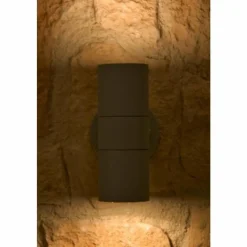 Luminaires Konstsmide Applique murale Konstsmide MODENA Gris, 2 lumières