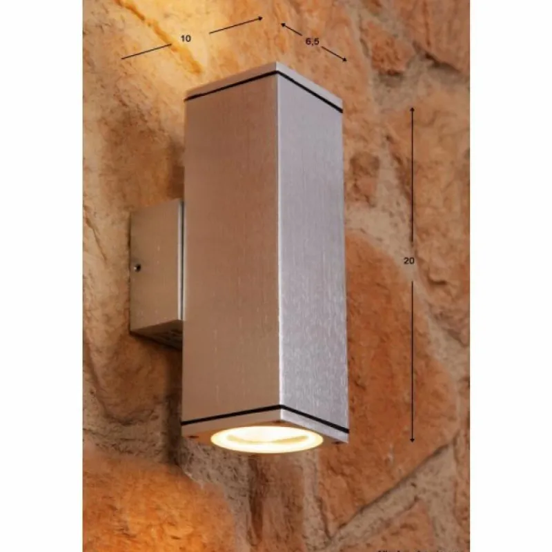 Luminaires Konstsmide Applique murale Konstsmide MONZA Argenté, 2 lumières