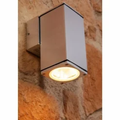 Luminaires Konstsmide Applique murale Konstsmide MONZA Argenté, 2 lumières