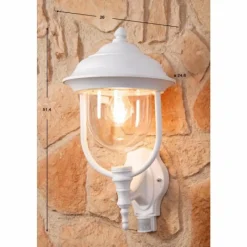 Luminaires Konstsmide Applique murale Konstsmide PARMA Transparent, 1 lumière, Détecteur de mouvement