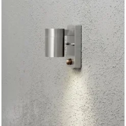 Luminaires Konstsmide Applique murale Konstsmide Modena Acier inoxydable, 1 lumière, Détecteur de mouvement
