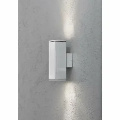 Luminaires Konstsmide Applique murale Konstsmide Monza Aluminium, 2 lumières