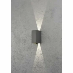 Luminaires Konstsmide Applique murale Konstsmide Cremona LED Anthracite, 2 lumières