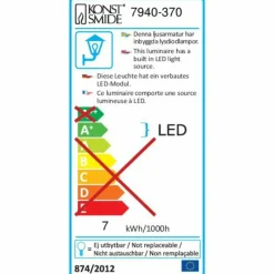Luminaires Konstsmide Applique murale Konstsmide Cremona LED Anthracite, 2 lumières