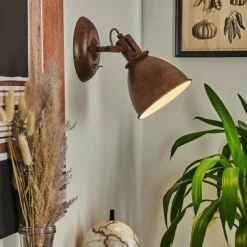 Lampes Industrielles-hofstein Applique murale Koppom Rouille, 1 lumière