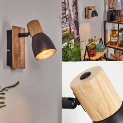 Luminaires Scandinaves-hofstein Applique murale Kouek Écru, Noir, 1 lumière